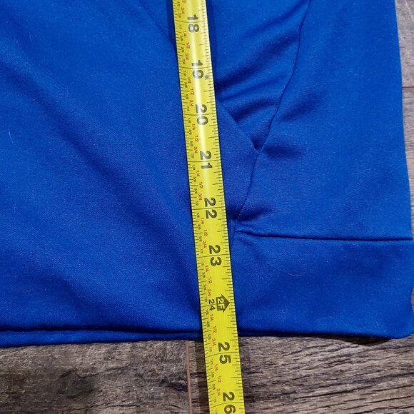 Nike Dri Fit Hoodie Men Large Swoosh Logo Work Shirt Blue Front Kangroo Pocket - Picture 7 of 12